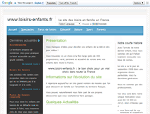 Tablet Screenshot of loisirs-enfants.fr